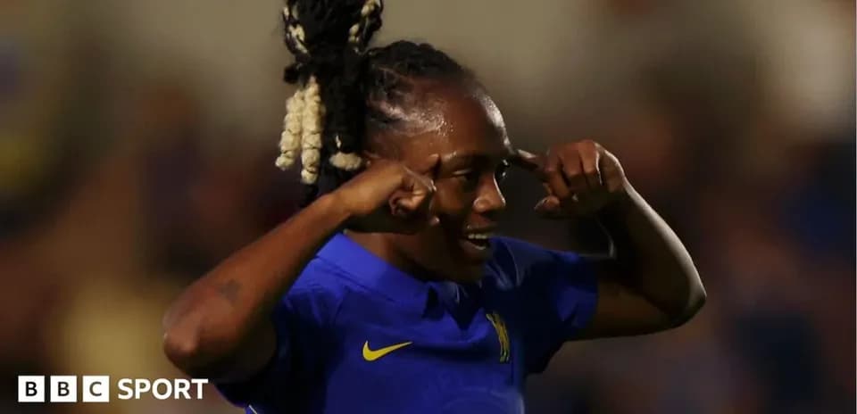Chelsea player celebrating after scoring a goal