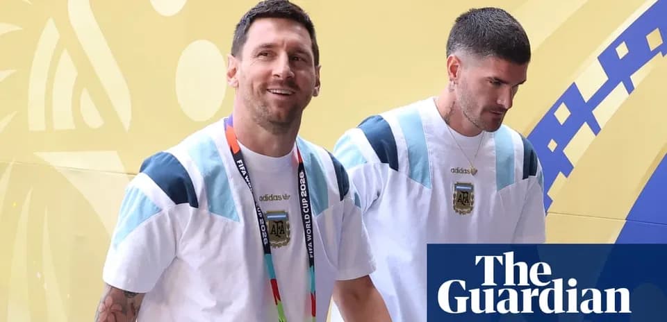 Two players arriving at FIFA World Cup venue