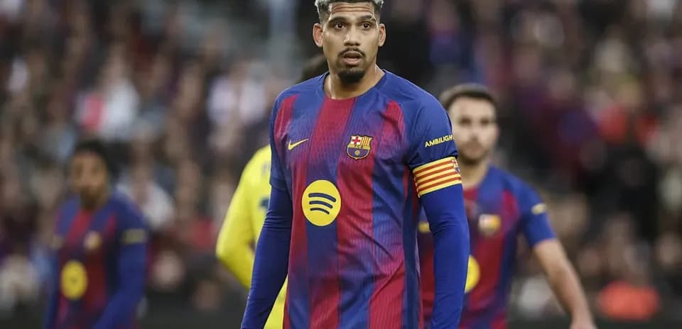 Barcelona player wearing captain's armband on field