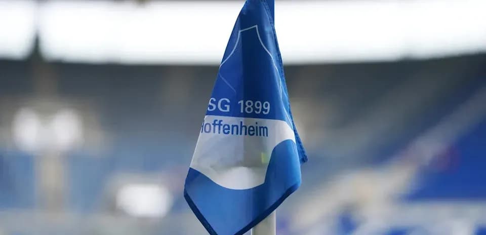 Corner flag displaying TSG 1899 Hoffenheim logo