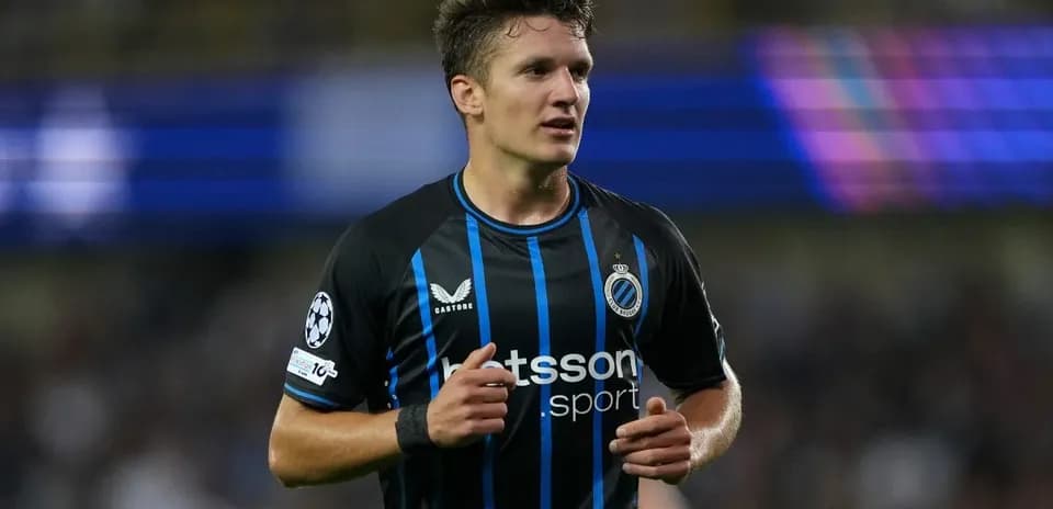 Player in Club Brugge jersey during match