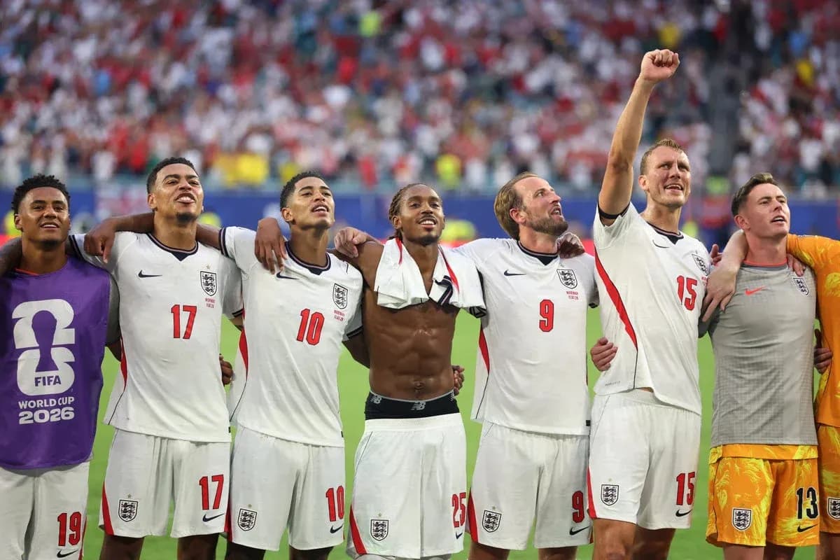 England players celebrating after a match