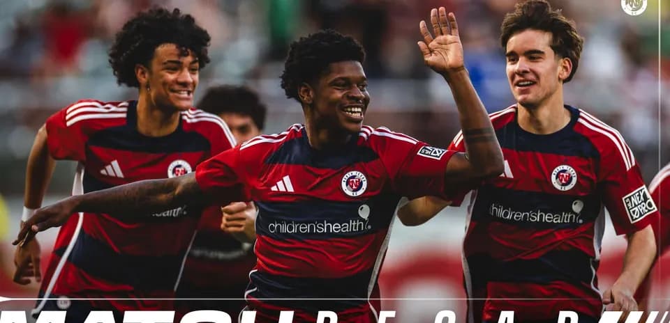 Players celebrating during Town vs North Texas match