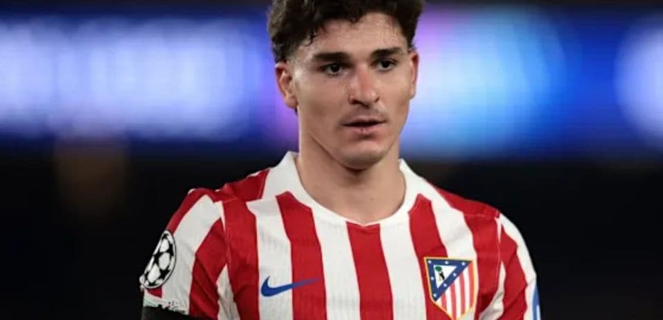 Player wearing Atletico Madrid jersey during match