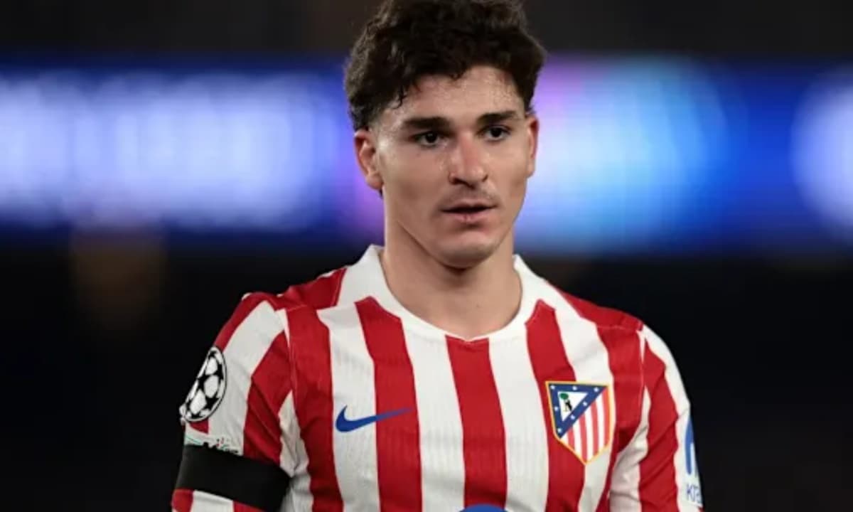 Player wearing Atletico Madrid jersey during match