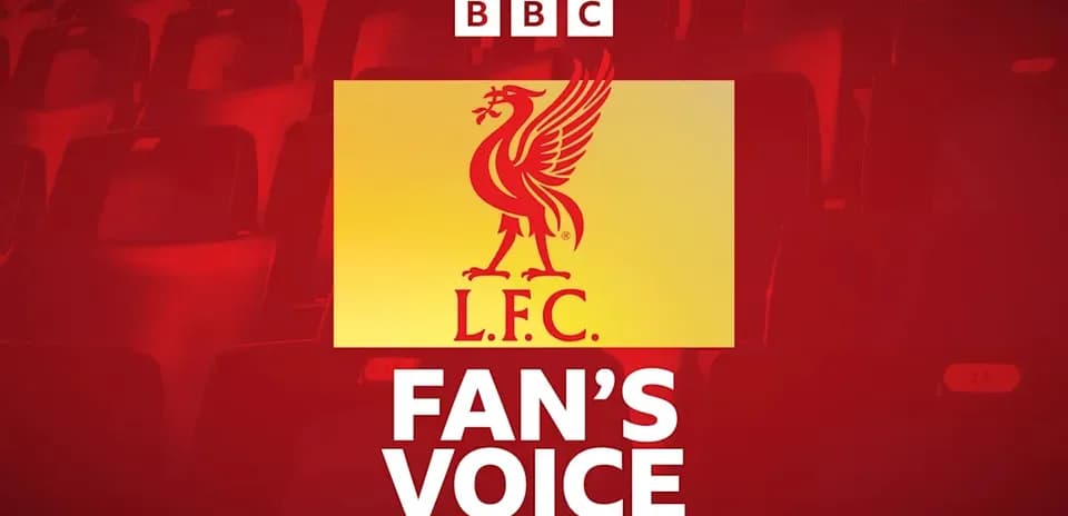 Liverpool FC logo with BBC Fan's Voice text