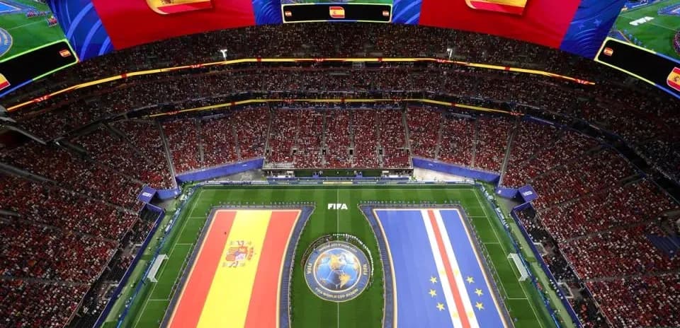 Stadium filled with fans before Spain match