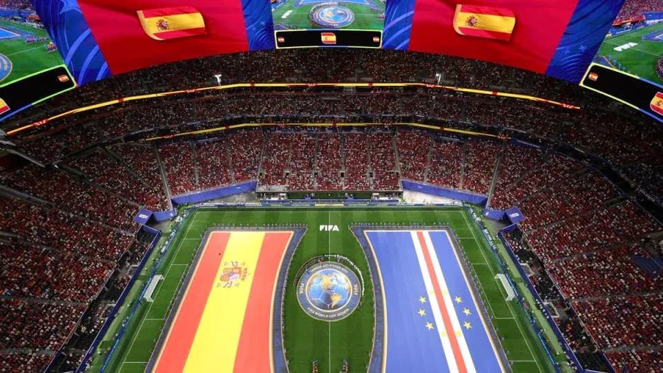 Stadium filled with fans before Spain match