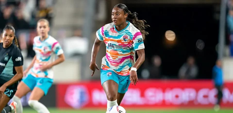 Player running with the ball during match