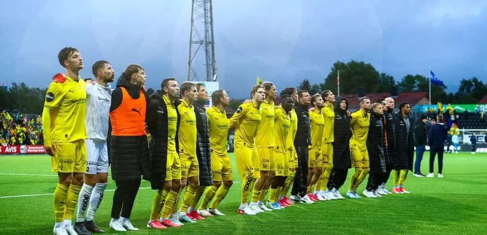 Bodo/Glimt players before UEFA Champions League match