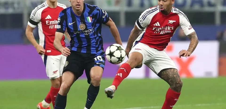 Players competing for the ball during a match