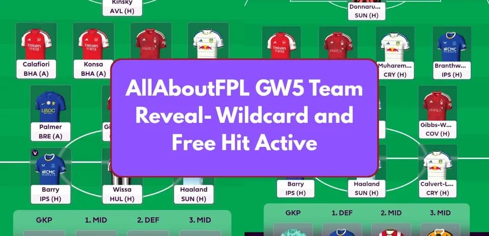 Fantasy Premier League team lineup with player names and positions