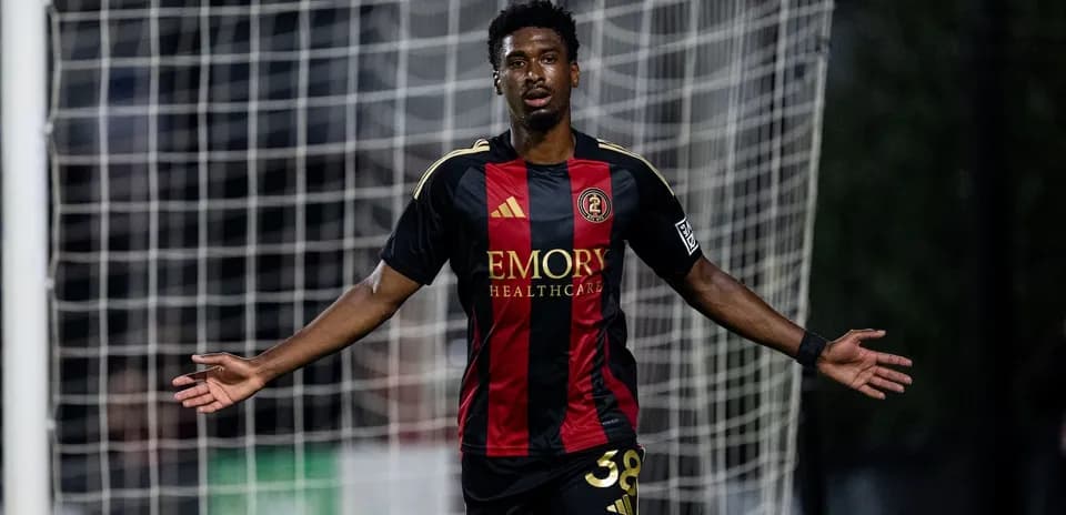 Player celebrating after scoring a goal