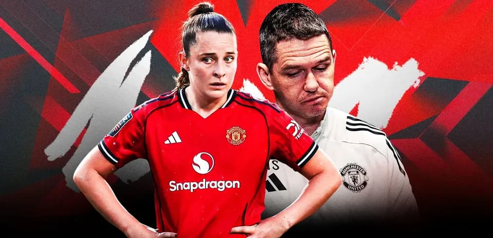 Manchester United player and coach on contrasting backgrounds