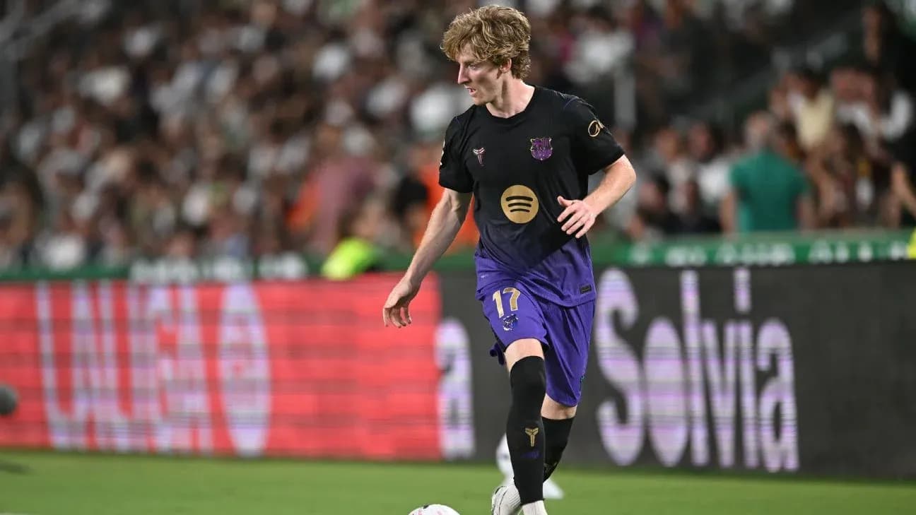 Player in action during a football match