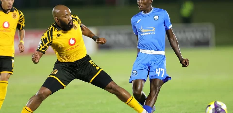 Two players contesting the ball during a match