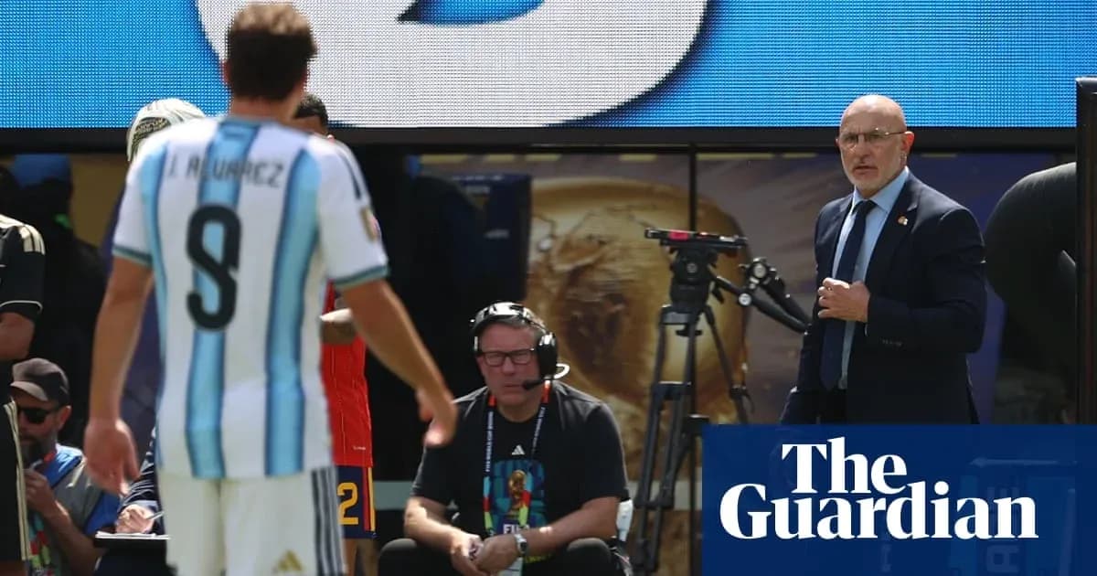Argentina player being substituted during a match