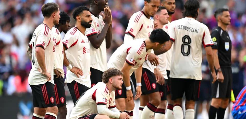 Players from Liverpool FC during a match moment