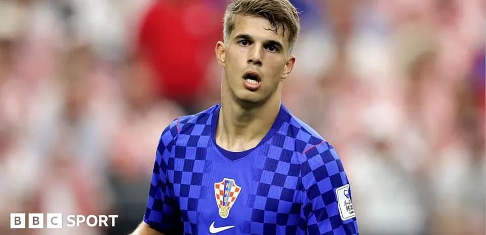 Croatian player in blue jersey during match