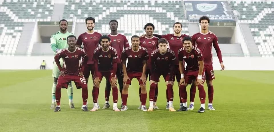 Al Wahda U23 team posing for group photo
