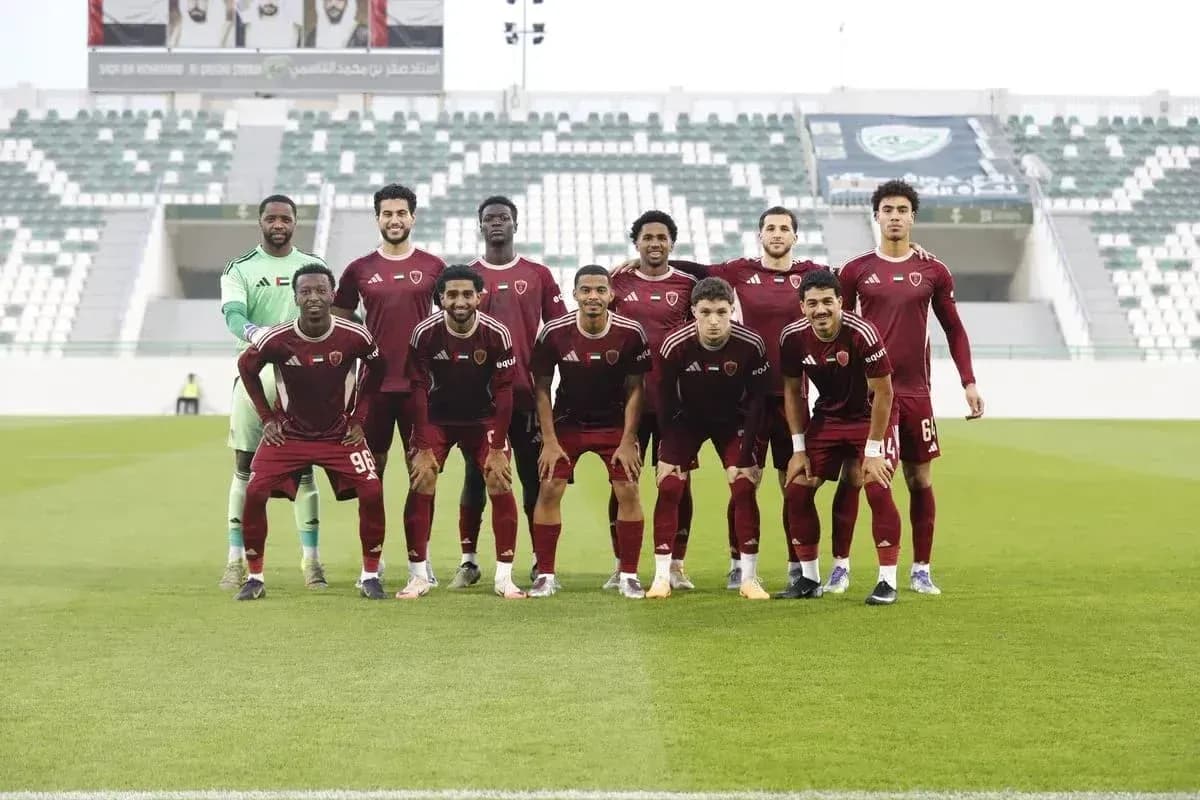 Al Wahda U23 team posing for group photo