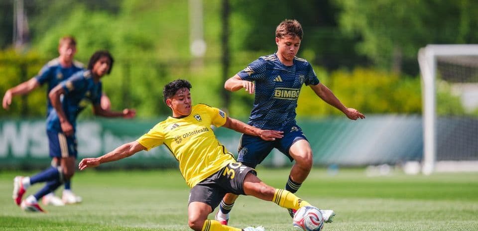 Players competing during Philadelphia Union II match