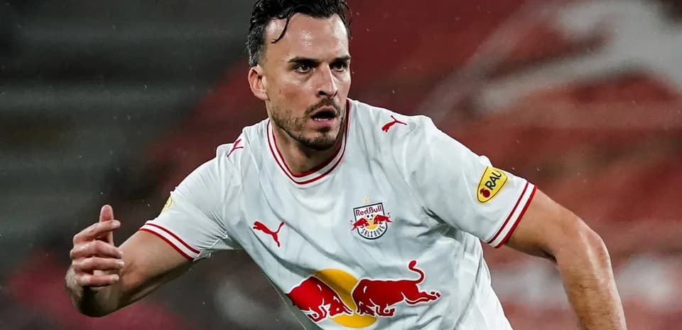 Player from Red Bull Salzburg in action