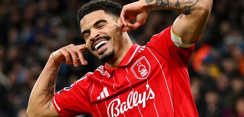 Player celebrating a goal with joyful gesture