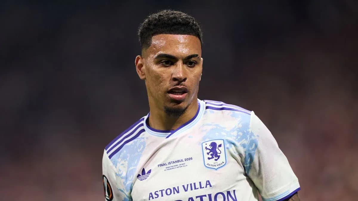 Aston Villa player during a match action