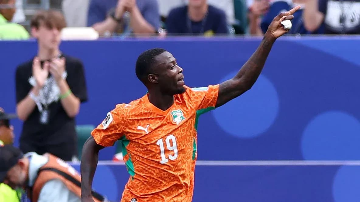 Player celebrating goal during a football match