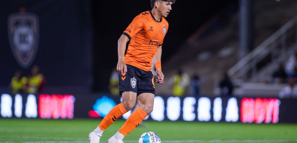 Player from Orange County SC during match