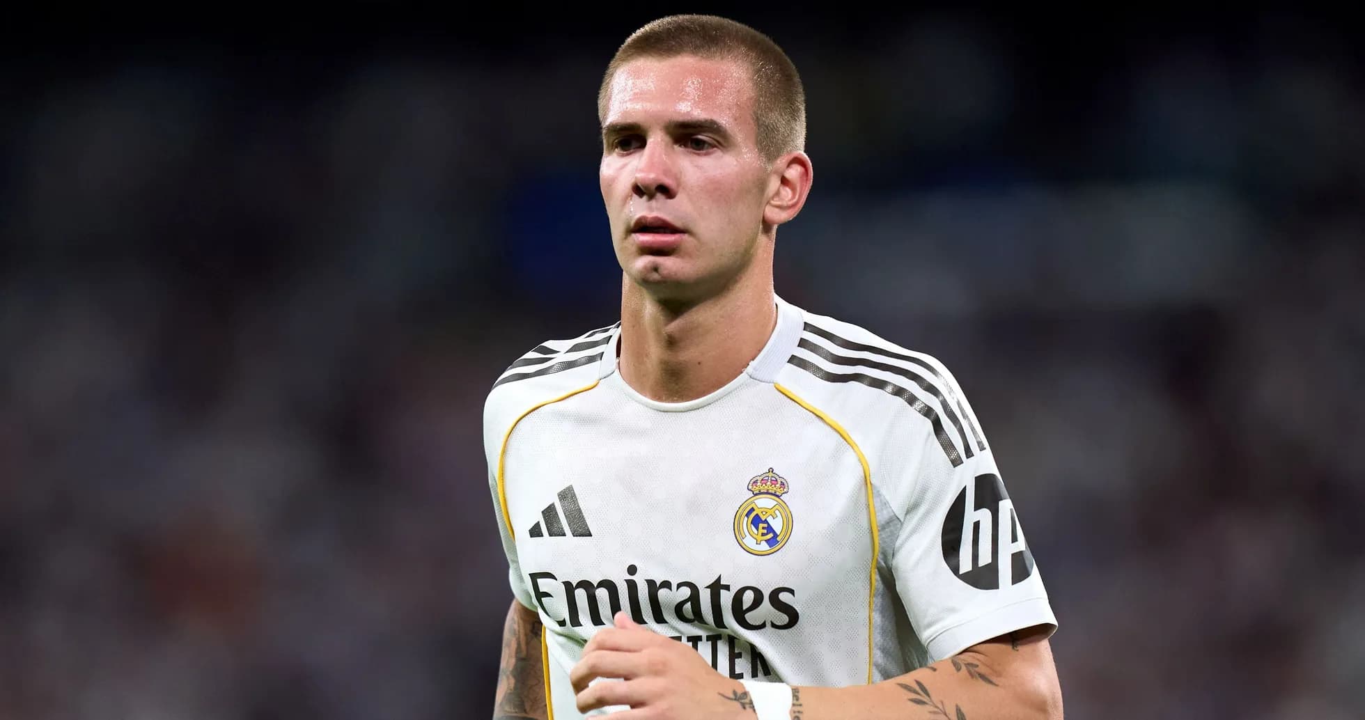 Player in Real Madrid jersey during a match