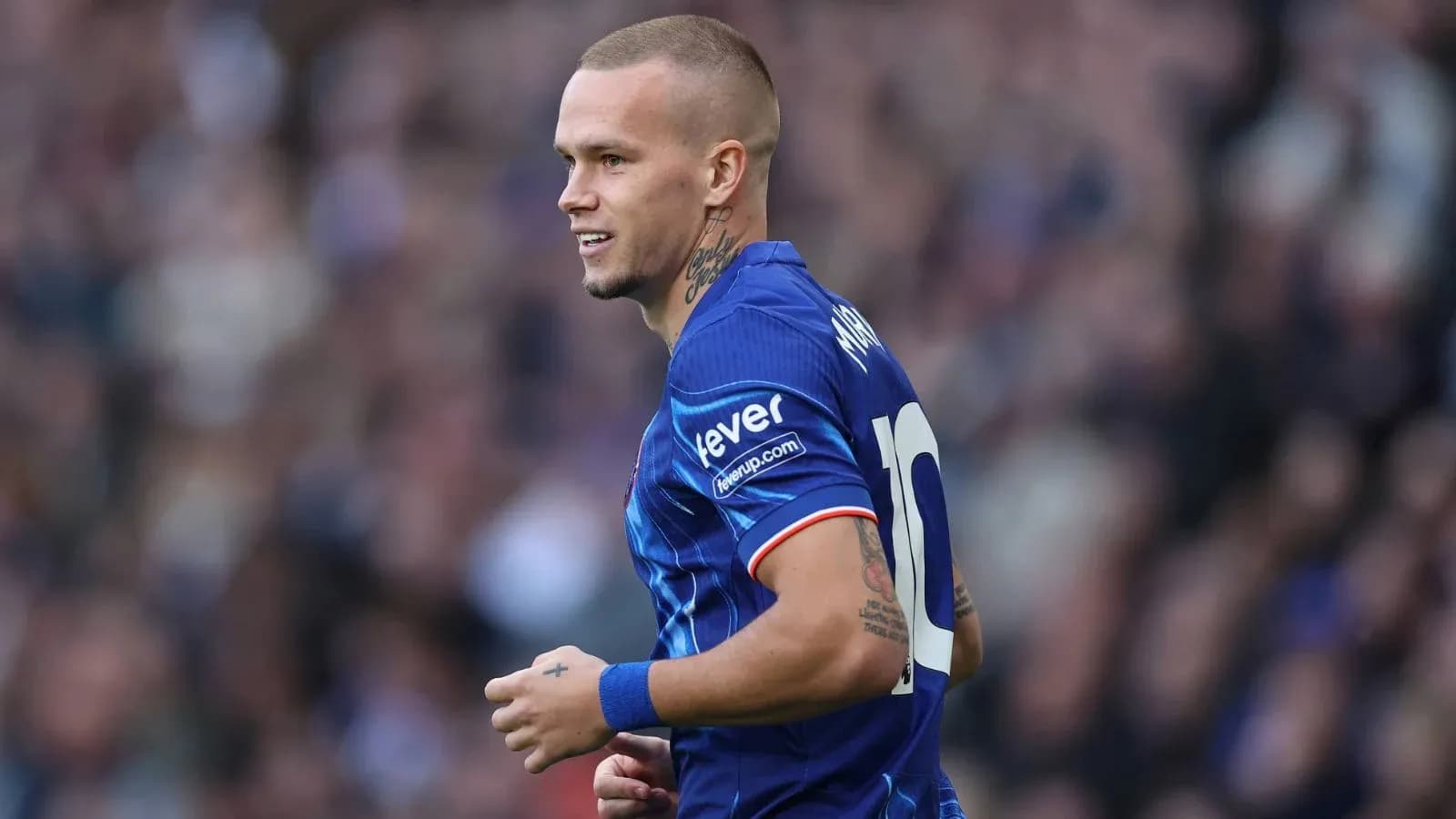 Player in blue jersey during a match