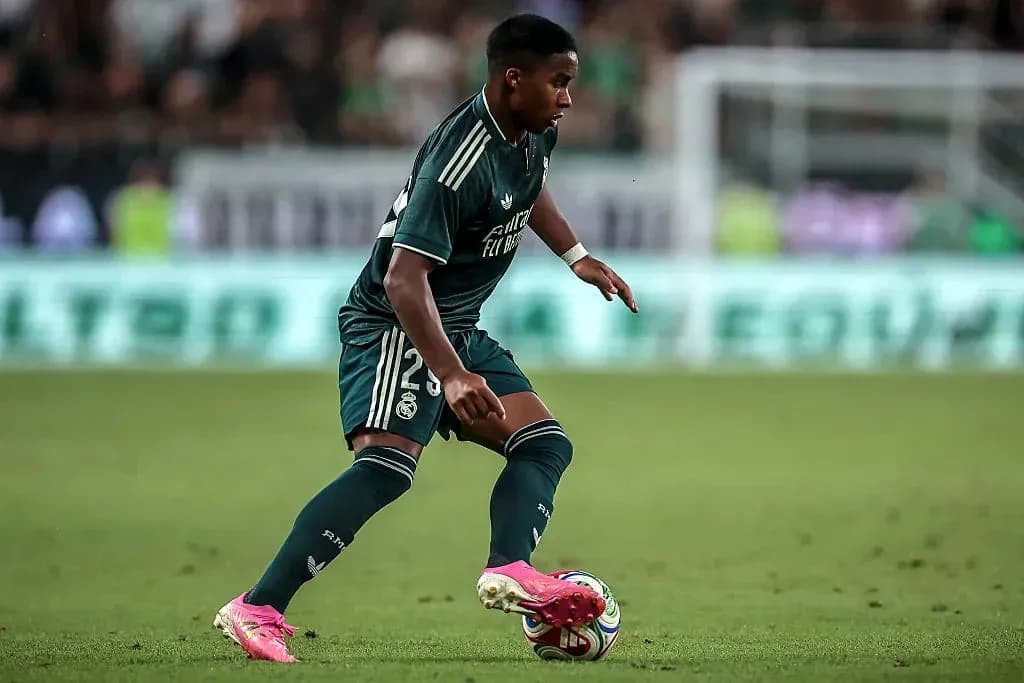 Player dribbling the ball on the field