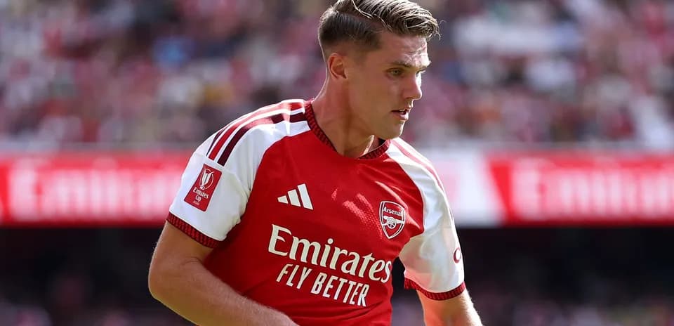 Player in Arsenal kit during a match