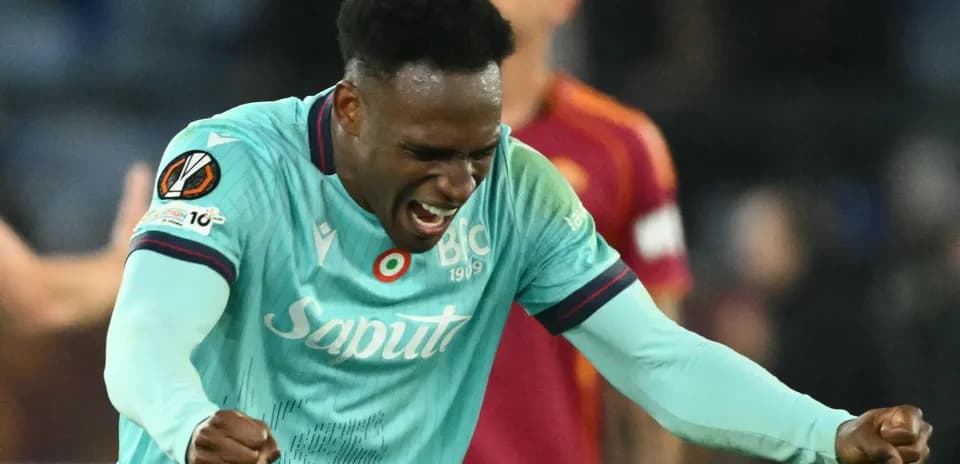 Player celebrating during Europa League match