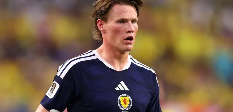 Scotland player during match with intense focus
