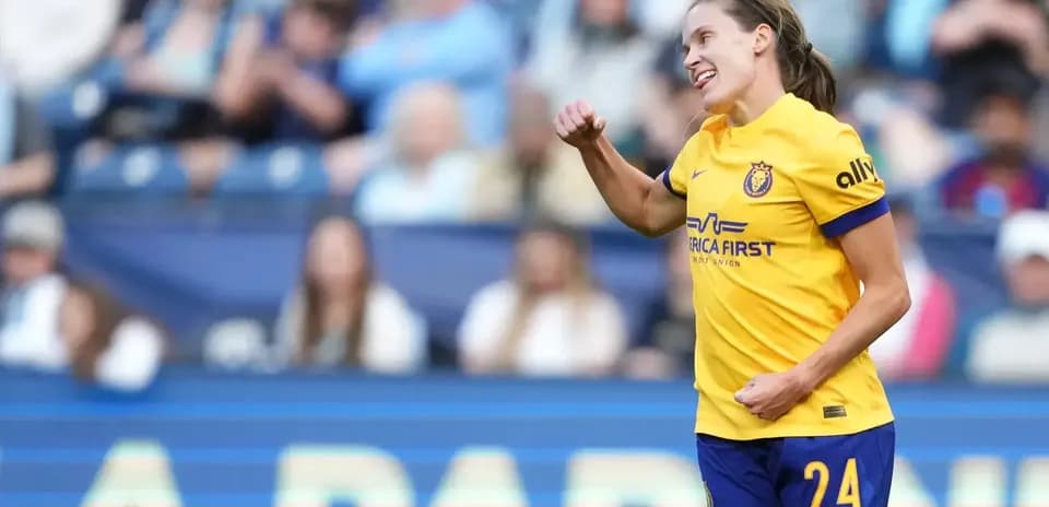 Player celebrating during Utah Royals match