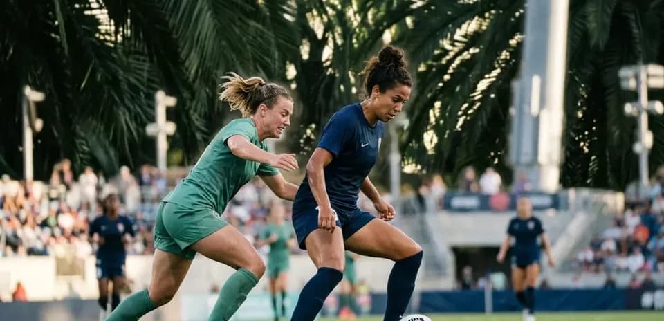 Player dribbling the ball during match