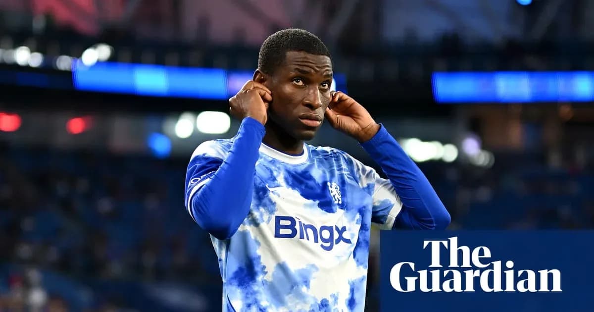 Player adjusting earphones before the match