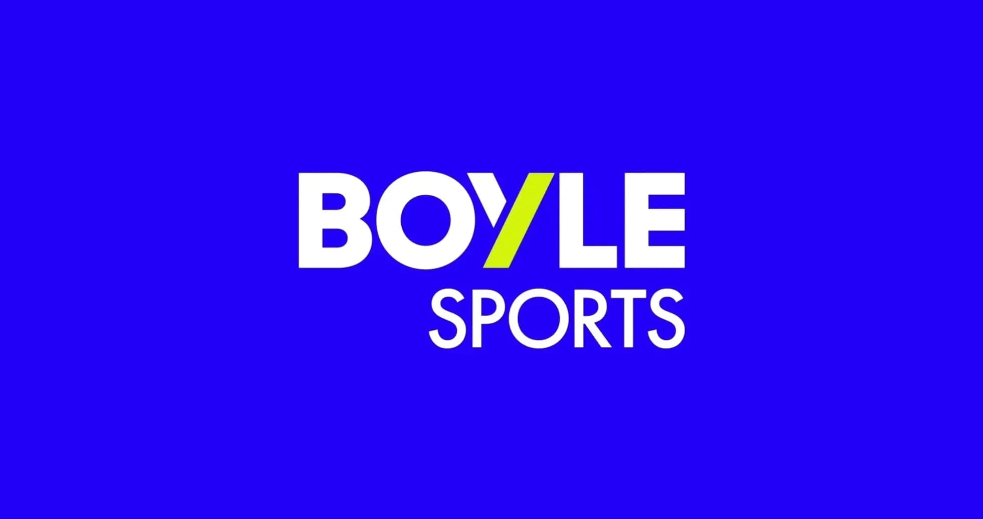 Boyle Sports logo on blue background