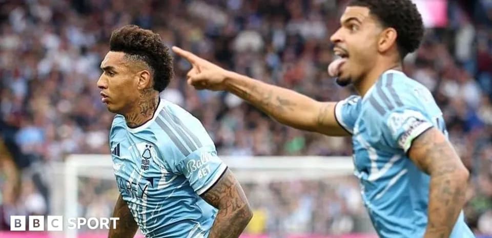 Two players celebrating a goal on the pitch