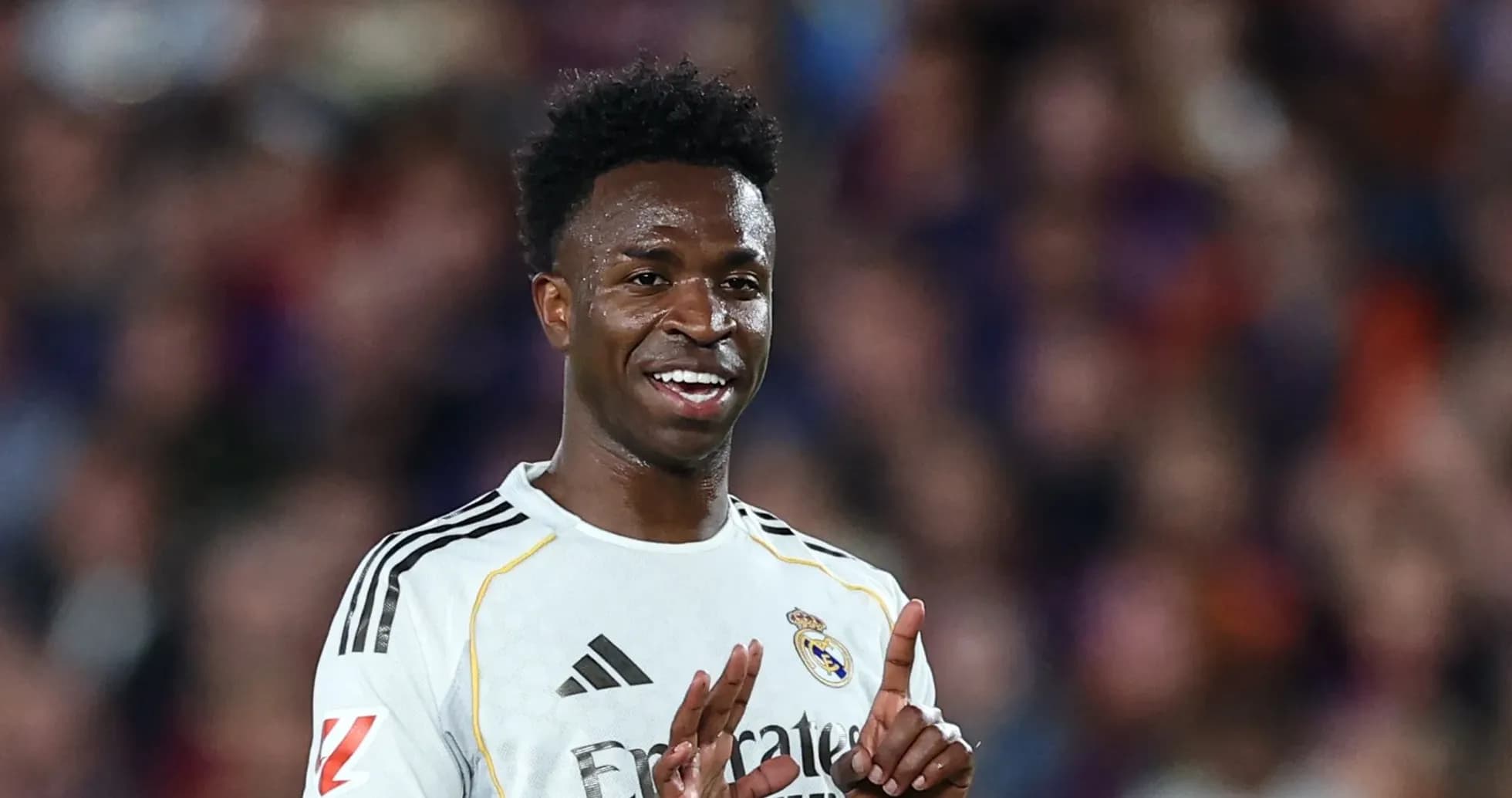 Player celebrating during a match for Real Madrid