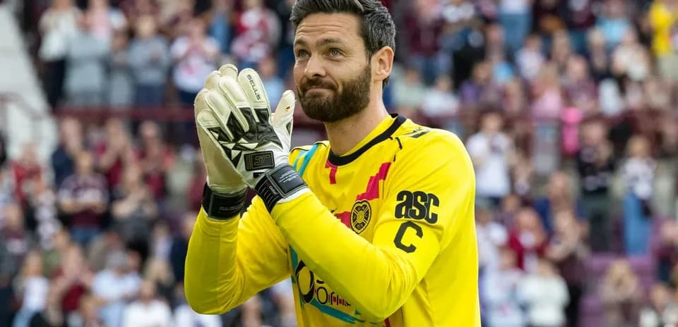 Goalkeeper applauding fans in bright yellow kit