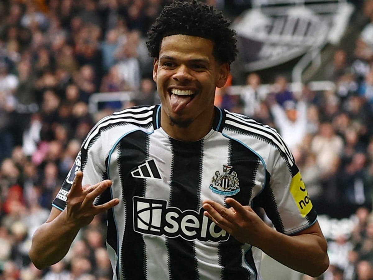 Newcastle player celebrating a goal