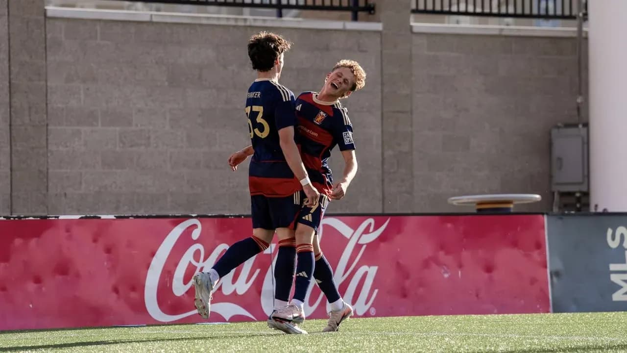 Real Monarchs players celebrating a goal
