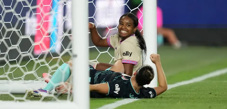 Player celebrating after scoring a goal