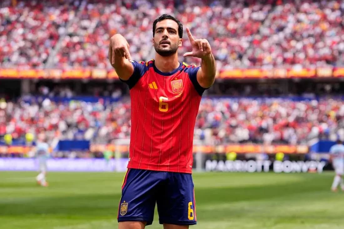 Player celebrating during France vs Spain match