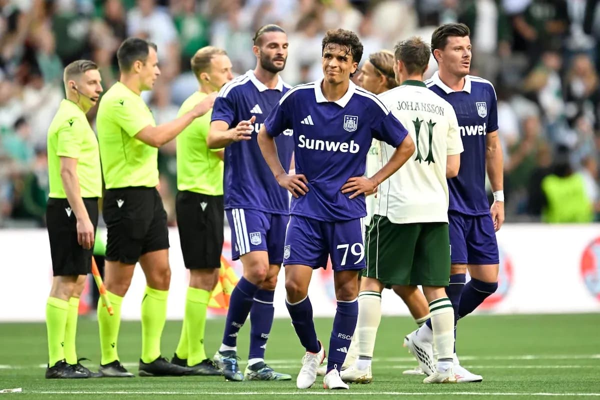 Anderlecht players during UEFA Europa League match