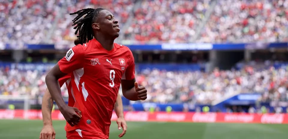 Player celebrating during a football match